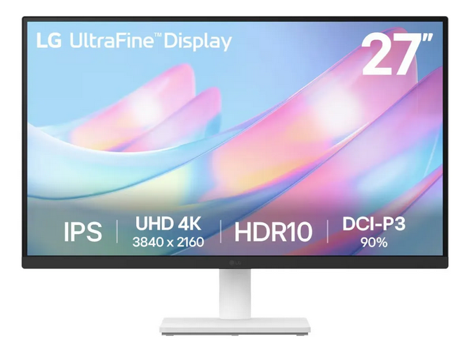 Monitor LG 27' Ips Uhd 60hz Ips 5ms Ultrafine Branco Hdmi Dp 127220v